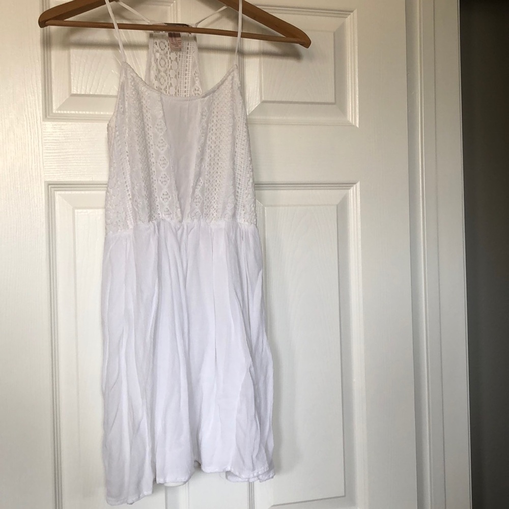 Reposhing white mini dress